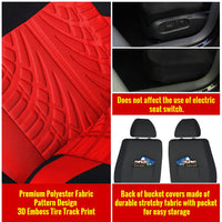 1 x RAW Customer Returns AUTOYOUTH Car Seat Covers Universal Fit Complete Set Car Seat Protector Tire Rails Car Seat Accessories Red - RRP €45.99