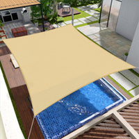 1 x RAW Customer Returns SUNNY GUARD Rectangular Shade Sail Awning 3x4m HDPE Breathable UV Protection for Patio, Garden, Outdoors, Terrace, Sand Color - RRP €49.99