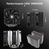 1 x RAW Customer Returns Thermalright Peerless Assassin 120 SE CPU air cooler, 6 heat pipes cooler, dual 120mm TL-C12C PWM fans, aluminum heatsink cover, AGHP technology, for AMD AM4 AM5 Intel 1700 1150 1151 1200 - RRP €37.08