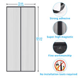 1 x RAW Customer Returns 4UMOR fly screen balcony door 75 x 200 cm stronger magnets fly screen door without drilling insect protection balcony door for balcony door living room patio door door curtain fly curtain not shortenable black - RRP €16.99