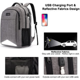 1 x RAW Customer Returns Lumesner Laptop Backpack with USB Charging Port, Anti-Theft Business Computer Backpack for Work Travel, School Backpack for Boys Teens 17.3 inch  - RRP €29.83