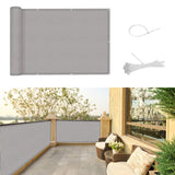 1 x RAW Customer Returns SUNNY GUARD balcony privacy screen 75x600cm balcony cover PES UV protection balcony cladding weatherproof, with cable ties, light grey - RRP €24.19