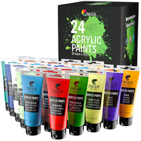 1 x RAW Customer Returns Zenacolor Acrylic Paint, 12 Tubes x 120ml - Paints for Canvas, Wood, Creative Leisure, for Artists, Children - RRP €23.99