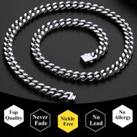 1 x RAW Customer Returns ChainsHouse Men s Bearded Link Necklace 9 mm Width 46 cm Long, Platinum - RRP €36.49