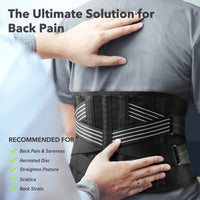 1 x RAW Customer Returns AGPTEK Lumbar Back Support Belt, Comfortable and Breathable Lumbar Support Belt for Men and Women, to Relieve the Pain of Herniated Disc, Sciatica, Scoliosis L 105-125cm  - RRP €35.99