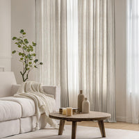 1 x RAW Customer Returns MIULEE striped curtains, high-quality linen look curtains with blue stripes for the living room, set of 2 opaque curtains with back loops and rod pocket, each 245 cm high, bedroom curtain - RRP €40.84