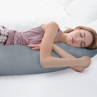 1 x RAW Customer Returns Utopia Bedding Side Sleeper Pillow 40 x 145 cm, Full Body Pillow, Long Pregnancy Pillow to Support Maternity, Body Pillow for Side Sleepers Gray  - RRP €22.99