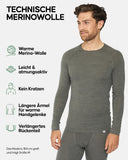 1 x RAW Customer Returns DANISH ENDURANCE Men s Merino Wool Long Sleeve Top, Premium Thermal Underwear , Dark Grey, M - RRP €61.95