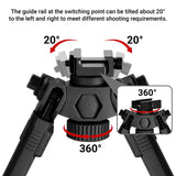 1 x RAW Customer Returns AOMEIKIE Rifle Bipod Adjustable Biped Rotating Bipod 18.6-27.3 cm 7.3-10.8 inches for Picatinny 20-22mm Black  - RRP €65.99