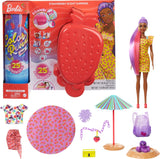 1 x RAW Customer Returns Barbie GTN18 - Color Reveal Foam Reveal Strawberry, foam fun Doll Animal, 25 Surprises Bubble Solution, Fashion, Hair Extensions, Accessories, Bracelet, Gift for Children Ages 3 and Up - RRP €30.61