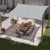 1 x RAW Customer Returns COOL AREA Awning, waterproof, rectangular, 3 x 4 m, sun protection, UV protection, wind protection, suitable for outdoor areas such as gardens and balconies, terraces, light grey - RRP €39.99