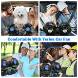 1 x RAW Customer Returns Yerloa Car Fan 12V, Double Switch Car Fan with Cigarette Lighter and 2 Speed, Cooling Air Fan 360 Rotation Adjustable Fan for Motorhome Car Van SUV RV Boat - RRP €21.42