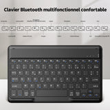 1 x RAW Customer Returns EasyAcc Bluetooth Keyboard, AZERTY French Wireless Bluetooth Keyboard Compatible with Windows Android iOS, Keyboard with Spanish Layout Tablets, Black - RRP €85.99