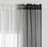 1 x RAW Customer Returns MIULEE Curtain Black Transparent Living Room Modern Curtain Two-Tone Sliding Curtains Curtains Bedroom Set of 2 140 x 175 cm - RRP €20.16