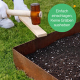 1 x RAW Customer Returns UNIGARDIA lawn edge made of Corten steel 10 m - metal bed edging 14 cm high - easy assembly - bed edging with rust, 1 pair of assembly gloves included - RRP €70.58