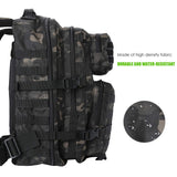 1 x RAW Customer Returns ProCase 40L Military Tactical Backpack, Large Capacity 3 Days Army Assault Pack Bag Go Bag Rucksack for Hiking Hunting, Trekking and Camping and other Outdoor Activities -Camoblack - RRP €41.3