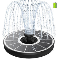 1 x RAW Customer Returns SZMP Solar Fountain with 3.5W 100 Glass, 2024 Upgraded Solar Pond Pump Built-in 2000mAh Battery Water Pump Solar Floating Fountain Pump with 8 Effects for Garden, Bird Bath, Fish Container - RRP €28.67