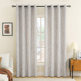 1 x Brand New EMEMA Curtain Opaque Velvet Curtain with Eyelets Curtains Decorative Curtains Eyelet Curtain Decorative Curtain for Bedroom Living Room 140x145 cm Set of 2 Grey-white - RRP €16.99