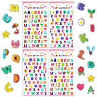 1 x Brand New 3D letter stickers for children, colorful alphabet stickers for scrapbooking, small ABC letter stickers for kids DIY decoration, self-adhesive letters, 4 pack. - RRP €6.04