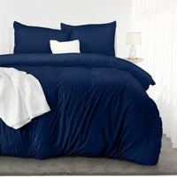 1 x RAW Customer Returns Utopia Bedding Duvet Cover Set 180 cm - Microfiber Duvet Cover Set 240 x 260 cm and 2 Pillowcases 65 x 65 cm Navy Blue  - RRP €19.8