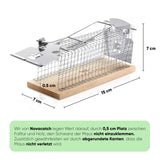 1 x RAW Customer Returns Novacatch Mousetrap 1 piece THE ORIGINAL live mouse traps with double door for easy filling of the trigger Incl. instructions bait tips - Improved trap doors reduce the risk of injury - RRP €9.02