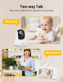 1 x RAW Customer Returns PARIS RH NE Baby Monitor with Camera 1080P, 5.5 Display Video Baby Monitor with 5000mAh Battery, Baby Camera with Monitor, 2-Way Talk, Infrared Night Vision, Split Screen, VOX - RRP €121.0