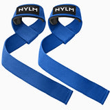 4 x Brand New NYLM lifting aids strength training - padded lifting straps for fitness and professional bodybuilding - more grip strength without annoying cutting, blue - RRP €144.0