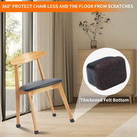 1 x RAW Customer Returns 8 pieces felt chair leg floor protectors, rectangular chair leg caps for bed, chair, furniture leg protectors, bar stool floor protectors for hardwood floors, black length 32-42mm, width 16-22mm - RRP €20.16