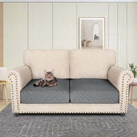 1 x RAW Customer Returns Ystyle Stretch Sofa Seat Cover, Sofa Cushion Covers, Sofa Seat Cover, Universal Sofa Cushion Covers, Sofa Seat Cushion Cover 1 Seater 2, Light Grey  - RRP €16.32