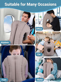 1 x RAW Customer Returns Maliton travel pillow, neck pillow airplane inflatable, foldable portable comfortable travel pillow, supports the head and protects the cervical spine neck pillow for airplanes, trains, car journeys, gray - RRP €19.99