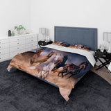 1 x RAW Customer Returns JEFFEL Horse bed linen set 135 x 200 cm, children s bed linen, horse motif 3D animal motif, microfibre, very soft, children s bed linen set with duvet cover and pillowcase 135 x 200 cm, horse-2  - RRP €29.99