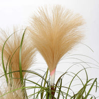 1 x RAW Customer Returns Briful Artificial Pampas Grass Bush Decorative Artificial Plant Artificial Grass Decorative Grass Decorative Plant Ornamental Grass in Black Plastic Pot - RRP €20.16