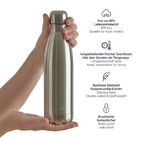 1 x RAW Customer Returns Blumtal 1 Liter Thermal Bottle in Stainless Steel - Hot and Cold Thermos Bottle - 1 Liter Thermal Bottle - Mustard Yellow - XL 1000ml - RRP €17.7