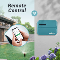 1 x RAW Customer Returns HiOazo irrigation computer, WiFi sprinkler irrigation system timer, 6 zones, indoor outdoor irrigation system controller, app monitoring, rain omission, seasonal adjustment HO-SC-6W - RRP €70.99