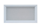 1 x RAW Customer Returns Aluminium Ventilation Grille With Metal Mesh In White Color Powder Coating RAL9016, Chimney Metal Ventilation Grille White Indoor Outdoor, Hot Air Diffuser Ventilation Grille. 30 x 15 cm  - RRP €31.2