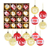 1 x Brand New 16 PCS Christmas Balls Knitting Christmas Tree Decorations Red Gold Christmas Balls Set Reusable Christmas Motifs Balls Creative Ornaments Accessories for Christmas - RRP €20.4