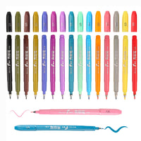 17 x RAW Customer Returns MAIKEDEPOT Handlettering Pens 15 Pieces Assorted Colors Calligraphy Pens Set Sign Brush Pen Fiber Tip for Beginners Writing, Signature, Illustration Design and Drawing - RRP €291.38