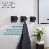 1 x RAW Customer Returns KOKOSIRI Coat Hooks and Towel Holder Bathroom Hardware Robe Hooks and Towel Hooks 3 Pieces Matte Black Stainless Steel B1010BK-P3 - RRP €35.99