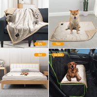 1 x RAW Customer Returns luciphia Blankets Waterproof Pet Blanket Fluffy Double Layer Compact Dog Blanket Cat Puppy Gray White XL 145 216cm  - RRP €49.4