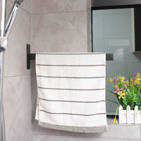 1 x RAW Customer Returns Qiannhee Black Towel Holder without Drilling 40cm Self-Adhesive Towel Holder Stainless Steel SUS304 Wall Mounted Bath Towel Holder Square Towel Holder for Bathroom, Kitchen, etc. - RRP €20.15