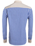 1 x RAW Customer Returns COOFANDY Shirt Men s Traditional Shirt Checked Shirt Long Sleeve Casual Shirt Checked Oktoberfest Cargo Shirt with Cotton Leisure Shirts Super Quality Blue M - RRP €35.28