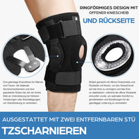 1 x RAW Customer Returns NEENCA Hinged Knee Brace, Knee Support for Men Women, Open Patella Knee Pad for Knee Pain, Swollen, Meniscus Tear, Arthritis, Joint Pain Relief, ACL, PCL, MCL Black, M  - RRP €35.28