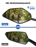 1 x RAW Customer Returns Coicer - Bicycle mirror extra large mirror surface impact-resistant real glass Bicycle mirror for handlebars ebike Rearview mirror Bicycle mirror for e-bike Mirror Bicycle rearview mirror foldable left right  - RRP €21.07