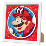 2 x Brand New RICUVED Mario Diamond Painting Children Full Kit Animated 5D Diamond Painting Diamond Painting with Wooden Frame Diamond Rhinestone Cross Stitch Embroidery Craft Painting Creative Home Decor - RRP €17.96