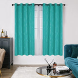 1 x RAW Customer Returns Deconovo eyelet curtain for bedroom, thermal curtains for living room, bedroom curtain, 180x140 cm height x width , turquoise, set of 2 - RRP €32.49