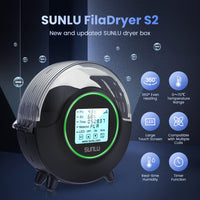 1 x RAW Customer Returns  Manufacturer SUNLU Filament Dryer for 3D Printer Filament, Update Dry Box S2, Keep Dry During 3D Printing, 360 Uniform Heating, FilaDryer, Holder, Black - RRP €64.99