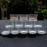 1 x RAW Customer Returns Vohocandle Clear Tealight Holder Glass Set of 12, Vintage Tealight Glasses for Table Decoration, Small Tealight Glass for Wedding, Birthday Party, Lanterns Table Decoration Clear, 5 cm x 3.5 cm  - RRP €16.27