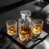 1 x RAW Customer Returns KANARS Whiskey Glasses and Carafe Set, 750 ml Whiskey Decanter with 4x 300 ml Glasses, Lead-Free Crystal Glasses, Beautiful Gift Box, High Quality, 5-Piece - RRP €66.88