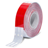 1 x RAW Customer Returns ERBI - Waterproof reflective tape self-adhesive 50mm x 20m red-white - reflective strips for marking vehicles hazards - reflective film, reflective tape, reflective tape - RRP €29.99