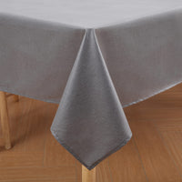 1 x RAW Customer Returns Homaxy Linen Look Tablecloth Washable Lotus Effect Square 140 x 200 cm Tablecloth Linen Cover Water-Repellent Tablecloth Table Linen Stain Protection, Dark Grey - RRP €18.99